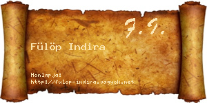 Fülöp Indira névjegykártya
