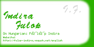 indira fulop business card